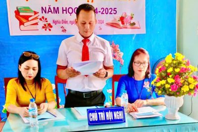 Hội nghị cán bộ, viên chức năm học 2024 – 2025. Chúc hội đồng chúng ta hoàn thành xuất sắc nhiệm vụ năm học và các đợt thi đua mà nghị quyết Hội nghị đã đề ra!